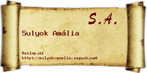 Sulyok Amália névjegykártya