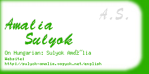 amalia sulyok business card